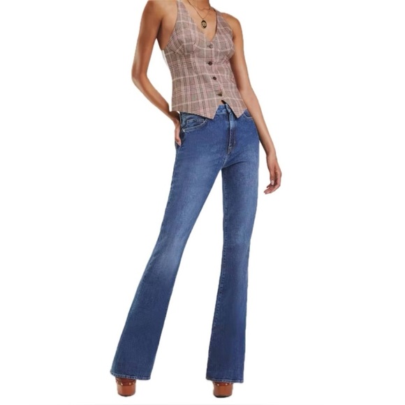 👖🎬 ZENDAYA x TOMMY High‎ Waist Bootcut Jeans | 70s Retro Stretch Women’s 30 - Picture 5 of 9